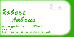 robert ambrus business card